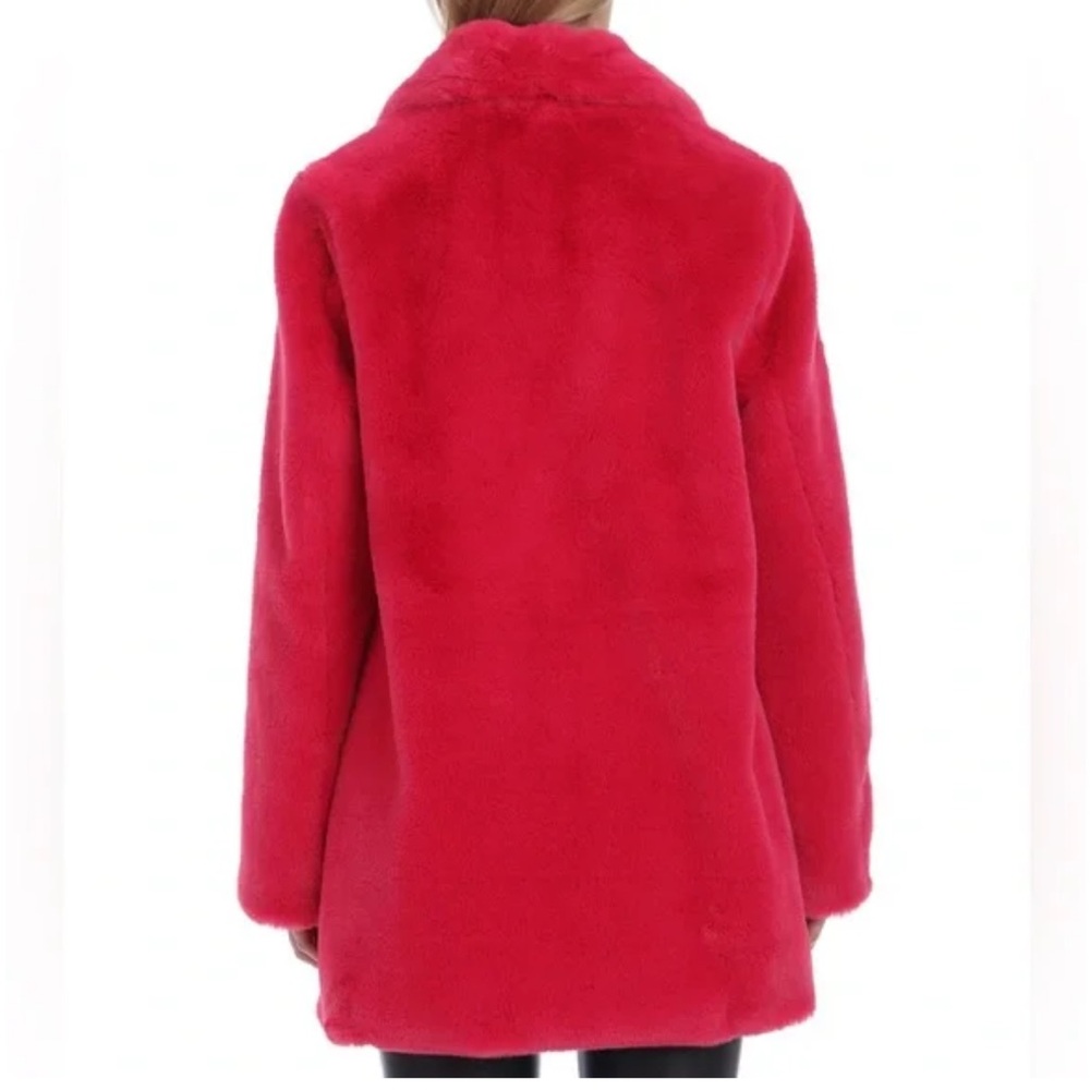 NWT•Avec Les Filles•Faux Fur Shawl Collar Coat•Hibiscus•XS - Picture 2 of 12